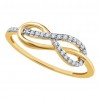 0.42 ct Ladies Round Cut  Diamond Infinity Style Knot Ring