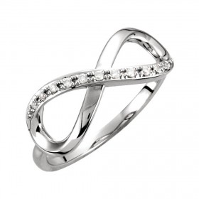 0.25 ct Ladies Round Cut Diamond Infinity Ring