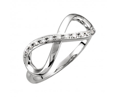 0.25 ct Ladies Round Cut Diamond Infinity Ring