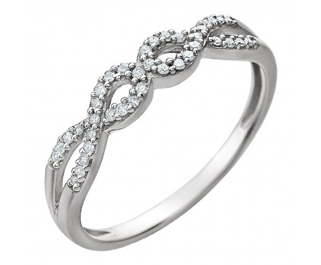 0.81 ct Ladies Round Cut Diamond Infinity-Style Anniversary Ring