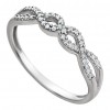 0.81 ct Ladies Round Cut Diamond Infinity-Style Anniversary Ring