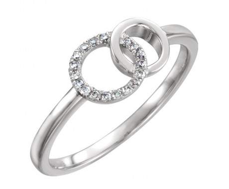 0.26 ct Ladies Round Cut Diamond Interlocking Ring