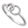 0.26 ct Ladies Round Cut Diamond Interlocking Ring