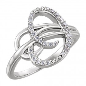 0.58 ct Ladies Round Cut Diamond Anniversary Ring