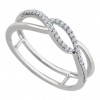 0.48 ct Ladies Round Cut Diamond Freeform Ring New