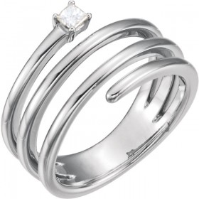 0.20 ct Ladies Round Cut Diamond Anniversary Freeform Ring