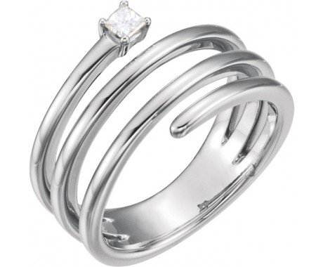 0.20 ct Ladies Round Cut Diamond Anniversary Freeform Ring