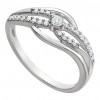 0.41 ct Ladies Diamond Criss Cross Ring