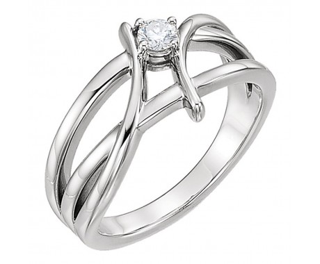 0.23 ct Ladies Round Cut Diamond Anniversary Ring
