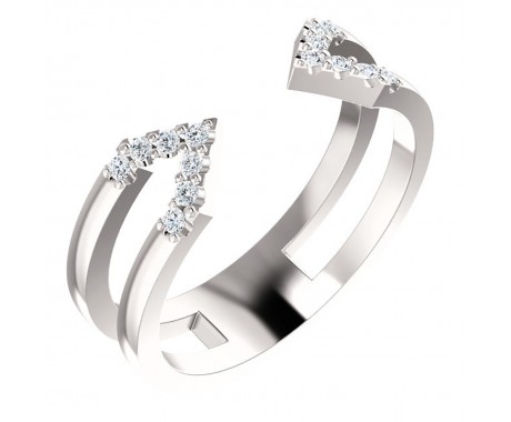 0.36 ct Ladies Round Cut Diamond Geometric Ring
