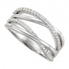 0.44 ct Ladies Round Cut Diamond Criss Cross Ring