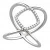 0.34 ct Ladies Round Cut Diamond Freeform Ring