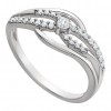 0.44 ct Ladies Round Cut Diamond Infinity-Style Wedding Ring