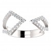 0.37 ct Ladies Round Cut Diamond Geometric Ring