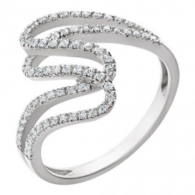 1.00 ct Ladies Round Cut Diamond Anniversary Ring