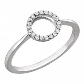 0.28 ct Ladies Round Cut Diamond Circle Ring