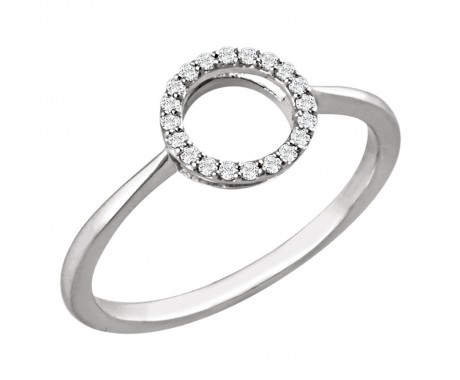 0.28 ct Ladies Round Cut Diamond Circle Ring