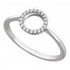 0.28 ct Ladies Round Cut Diamond Circle Ring