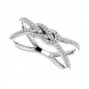 1.19 ct Ladies Round Cut Diamond Love Knot Ring