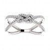 1.19 ct Ladies Round Cut Diamond Love Knot Ring