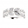 0.79 ct Ladies Round Cut Diaomond Leaf Ring