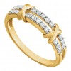 0.76 ct Ladies Round Cut Diamond 2 Tone Anniversary Ring