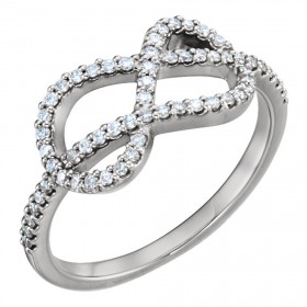 1.00 ct Ladies Round Cut Diamond Love Knot Ring