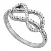 1.00 ct Ladies Round Cut Diamond Love Knot Ring