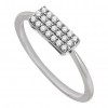 0.45 ct Ladies Diamond Rectangular Cluster Ring