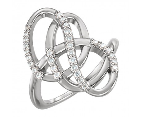 0.78 ct Ladies Round Cut Diamond Anniversary Ring
