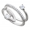 0.96 Ladies Round Cut Diamond Spiral Anniversary Ring