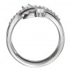 0.96 Ladies Round Cut Diamond Spiral Anniversary Ring