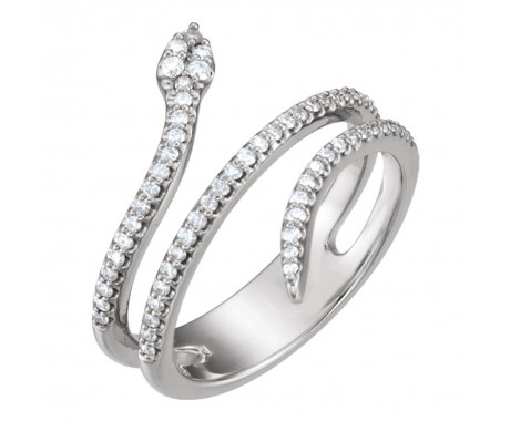 1.21 ct Ladies Round Cut Diamond Snake Ring