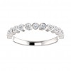 1.04 ct Ladies Round Cut Diamond Anniversary Bazel Set Ring