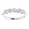 1.00 ct Ladies Round Cut Diamond Bazel Set Ring