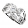 1.42 ct Ladies Round Cut Diamond Infinity Style Anniversary Ring