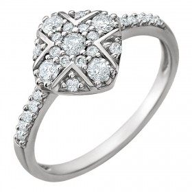 1.05 ct Ladies Round Cut Diamond Anniversary Ring