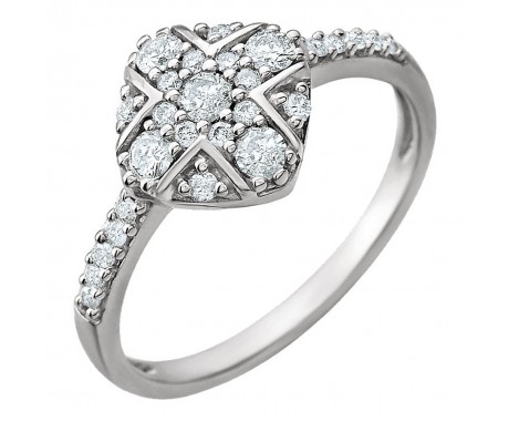 1.05 ct Ladies Round Cut Diamond Anniversary Ring