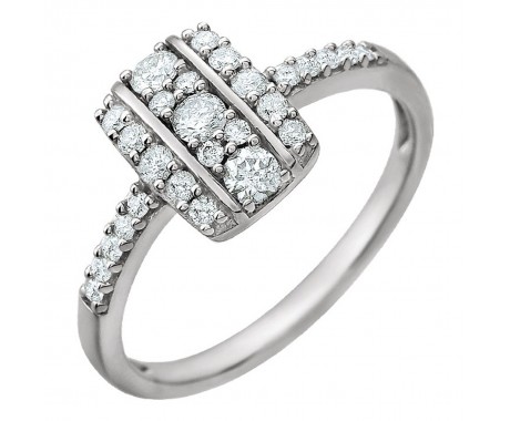 1.08 ct Ladies Round Cut Diamond Anniversary Ring