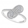 1.16 ct Ladies Round Cut Diamond Anniversary Cluster Ring