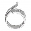 1.10 ct Ladies Round Cut Diamond Spiral Ring