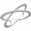 0.25 ct Ladies Round Cut Criss Cross Diamond Ring