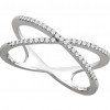 0.25 ct Ladies Round Cut Criss Cross Diamond Ring