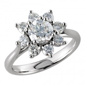 1.65 ct Ladies Round Cut Diamond Anniversary Ring