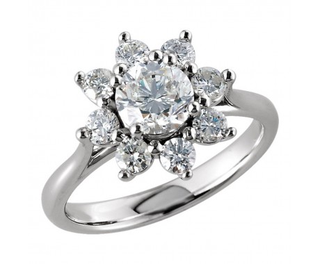 1.65 ct Ladies Round Cut Diamond Anniversary Ring