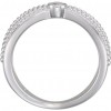0.20 ct  Ladies Round Cut Diamond Engagement Bezel Set Beaded Ring