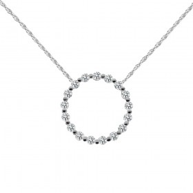 1.70 ct. Round Cut Diamond Simple Circle Pendant with Complimentary Chain