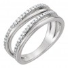 0.30 ct Ladies Diamond Round Cut Bypass Ring