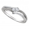 0.65 ct Ladies Round Cut Diamond Engagement Two-Stone Ring