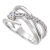 0.40 ct Ladies Round Cut Diamond Freeform Ring